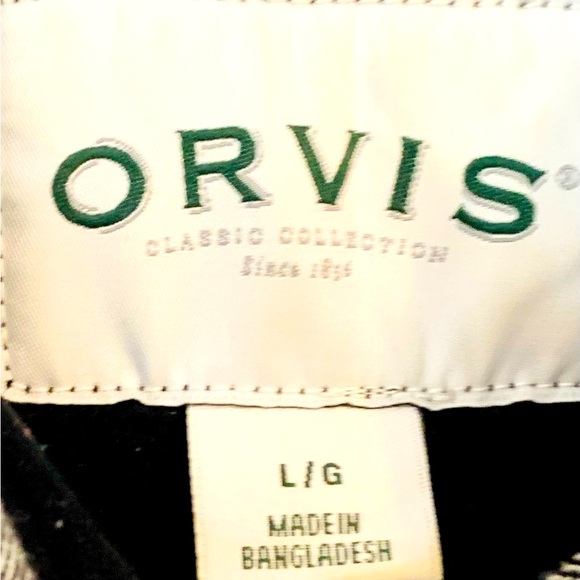 Orvis Fleece Lined Cotton Black and White Buffalo Check Jacket SZ Large! - Picture 7 of 9